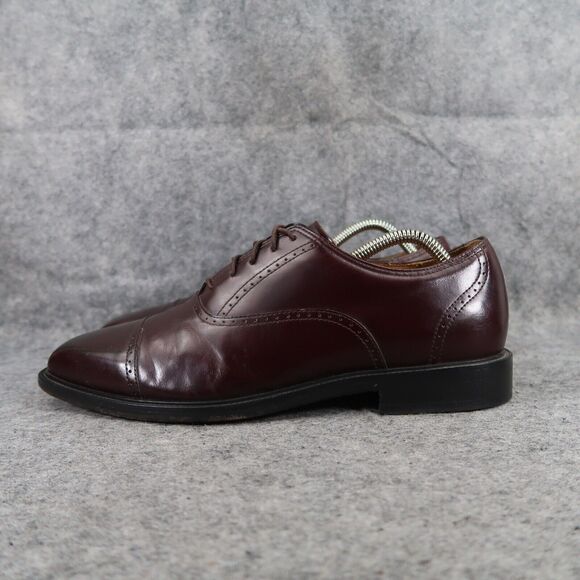 Rockport Shoes Men 8.5 Oxford Cap Toe Leather Dress Formal Classic Comfort Brown - Picture 5 of 16